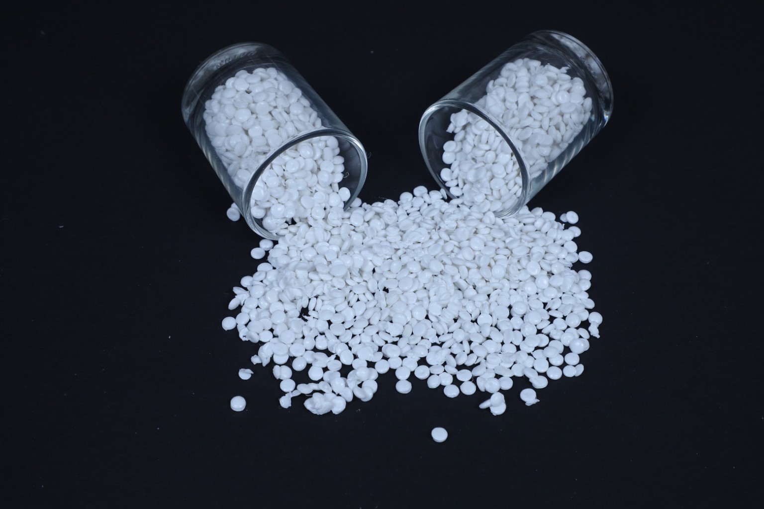 PP 100 ML brilliant milky recycled granules supplied by Singhal Plastics